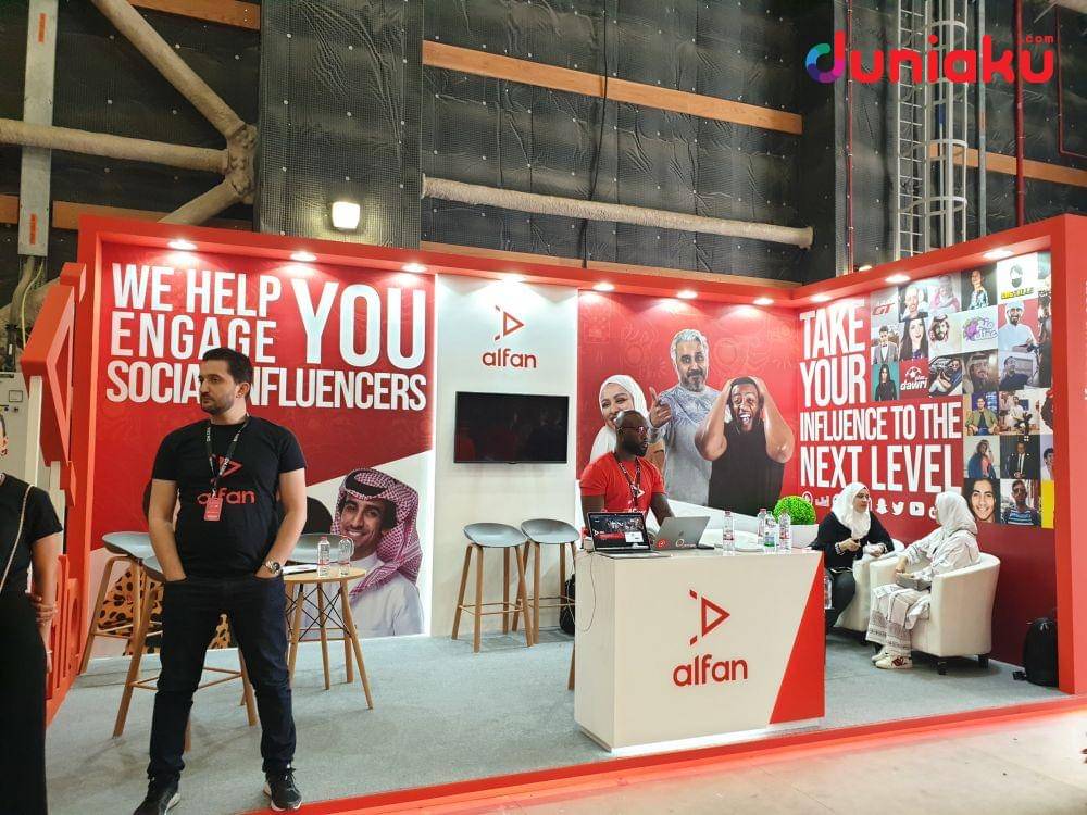 Salah satu agensi Youtubers dan influencers di Dubai membuka booth untuk ON.DXB 2019. duniaku.com/Bayu D. Wicaksono