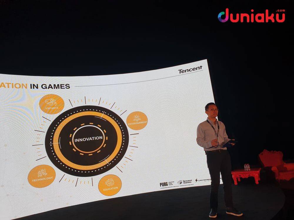Vincent Wang menjelaskan bentuk-bentuk inovasi di sektor gaming. duniaku.com/Bayu D. Wicaksono