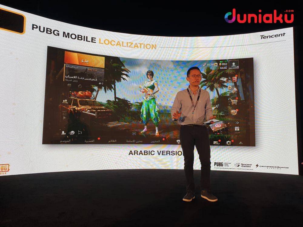 Vincent Wang mengatakan bahwa PUBG Mobile sedang berusaha untuk membuat semua kontennya lebih bernuansa lokal, sehingga pengalaman bermain jadi lebih maksimal. duniaku.com/Bayu D. Wicaksono