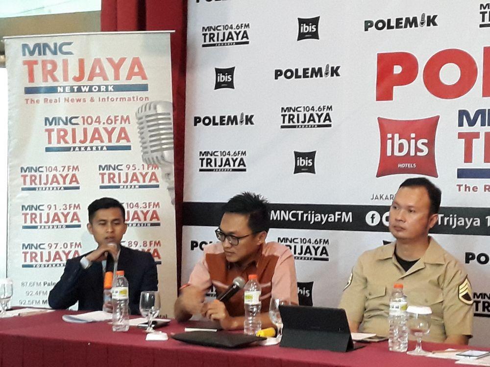 Direktur Indonesia Political Opinion dalam diskusi bertajuk "Efek Milenial Di Lingkaran Istana" pada Sabtu (23/11) di kawasan Menteng, Jakarta Pusat. (IDN Times/Margith Juita Damanik)