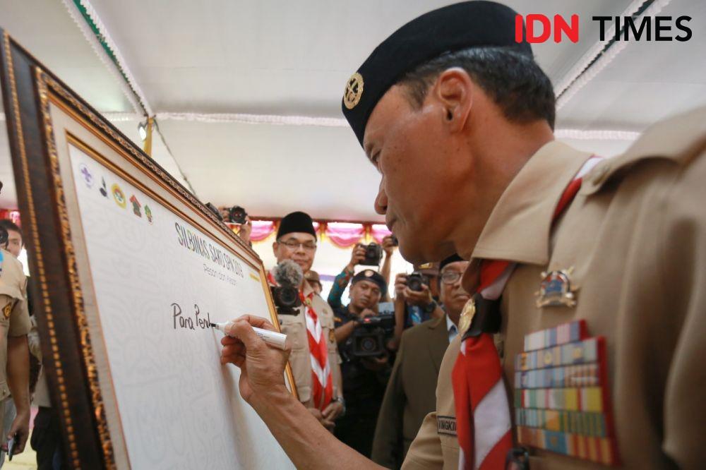 Wakil ketua kwartir nasional gerakan pramuka. Laksamana Muda (purn) Kingkin Suroso. IDN Times/Daruwaskita