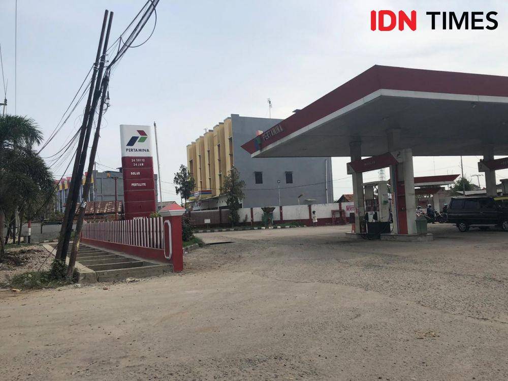 Salah satu SPBU di Palembang sudah tidak menjual solar sejak beberapa hari terakhir (IDN Times/Rangga Erfizal)