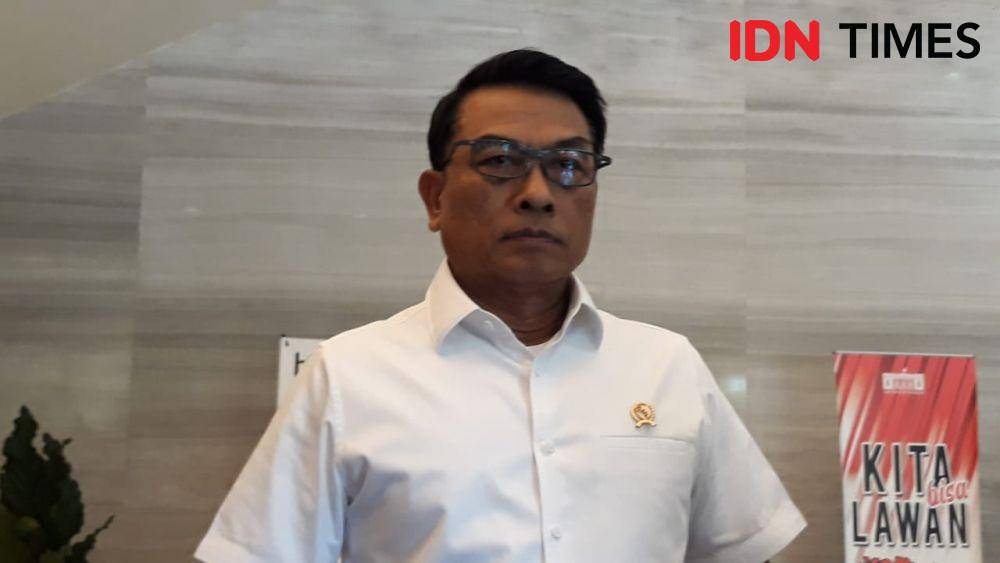 Kepala Staf Kepresidenan Moeldoko memberikan keterangan pers di Gedung KSP, Jakarta Pusat, Selasa 26 November 2019. (IDN Times/Teatrika Handiko Putri)