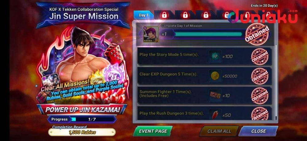 Power Up Jin Kazama Mission. duniaku.com/Adhitya Daniel