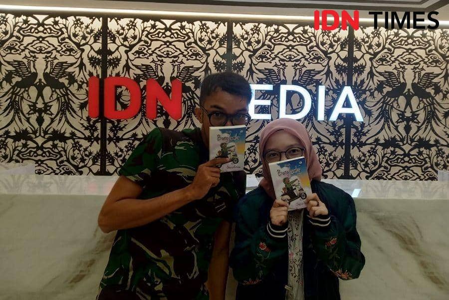 Alan & Din, kreator komik Bang Lambe saat kunjungan ke IDN Media. 27 November 2019. IDN Times/Febriyanti Revitasari