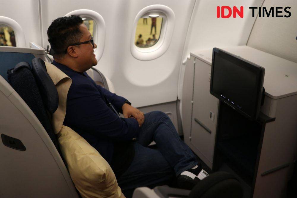 Business Class Pesawat Garuda Airbus A330-900neo (IDN Times/Kevin Handoko)