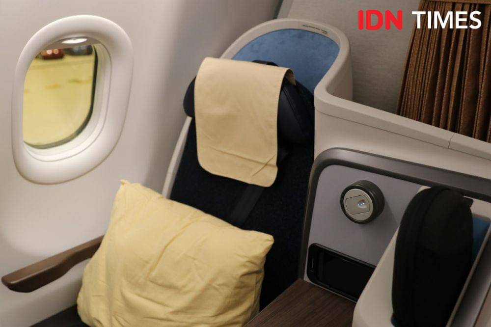 Business Class Pesawat Garuda Airbus A330-900neo (IDN Times/Kevin Handoko)
