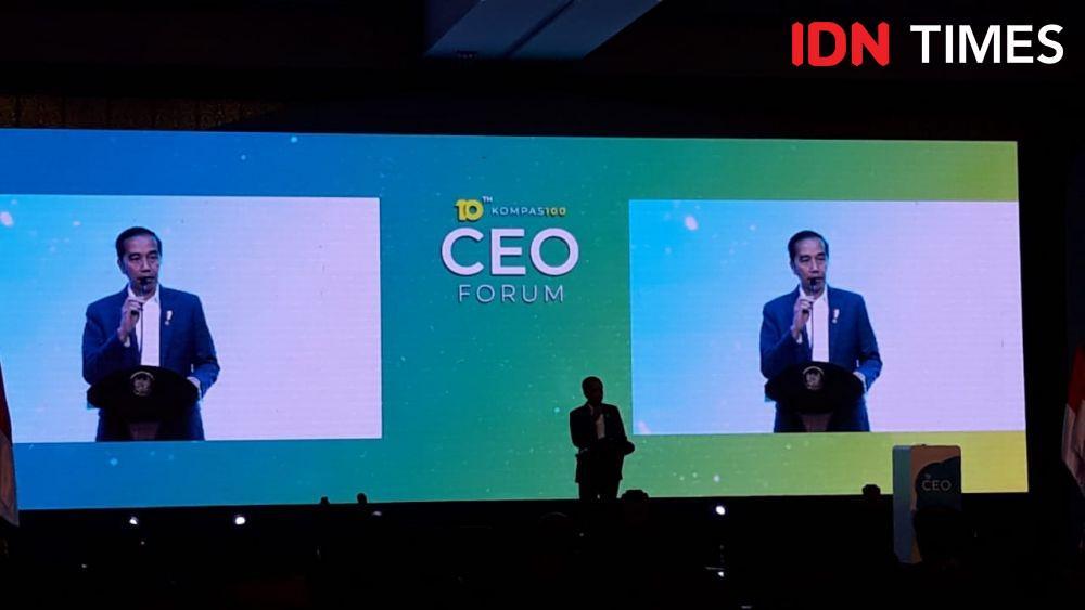 Presiden Jokowi membuka acara Kompas100 CEO Forum, di Ritz Carlton Mega Kuningan, Jakarta Selatan, Kamis 28 November 2019 (IDN Times/Teatrika Handiko Putri)