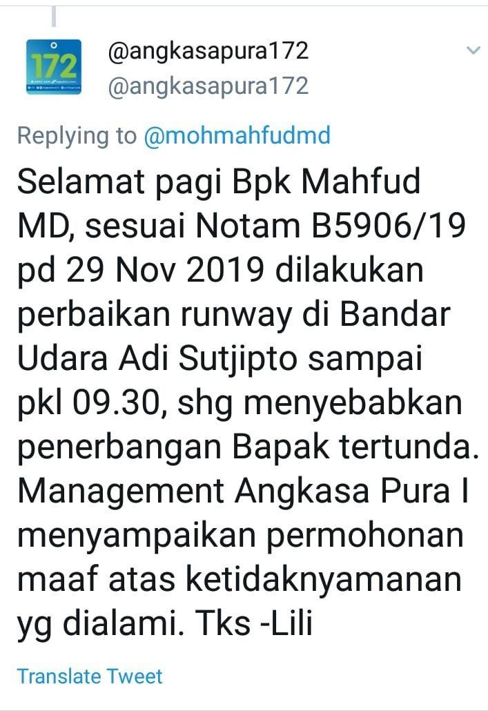 Twitter Angkasa Pura. Twitter / angkasapura172