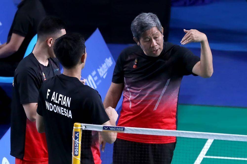 Fajar Alfian/Muhammad Rian Ardianto beraksi memperkuat tim beregu putra Indonesia dalam SEA Games 2019 (IDN Times/PBSI)