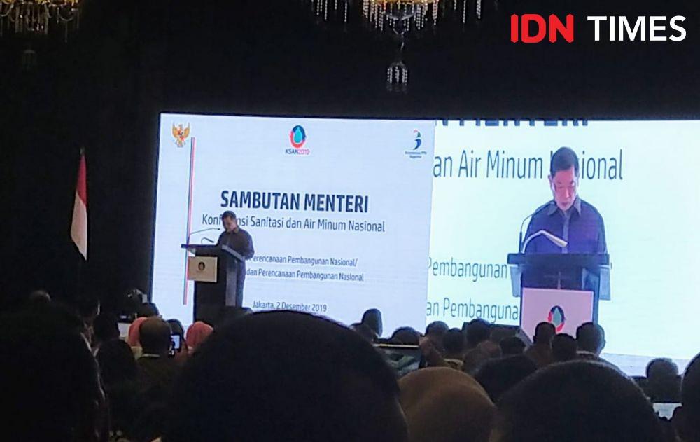 Menteri Bappenas Suharso di Konferensi Sanitasi dan Air Mineral Nasional 2019 (IDN Times/Shemi)