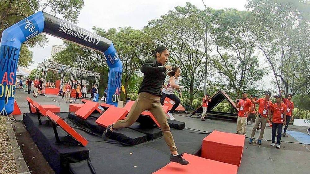 Cabor obstacle race yang dipertandingkan di SEA Games 2019. Twitter/@BadmintonTalk