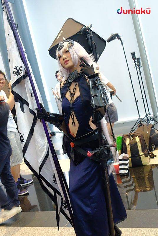 Cosplayer yang menampilkan karakter Jeanne d'Arc Alter dari seri Fate/Grand Order. duniaku.com/Elvira Maris Chandra