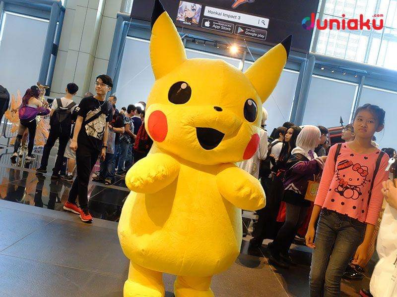 Cosplayer yang mengenakan kostum Pikachu dari seri Pokemon. duniaku.com/Elvira Maris Chandra