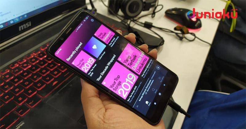 tampilan Spotify Wrapped di aplikasinya. duniaku.com/Dimas Ramadhan