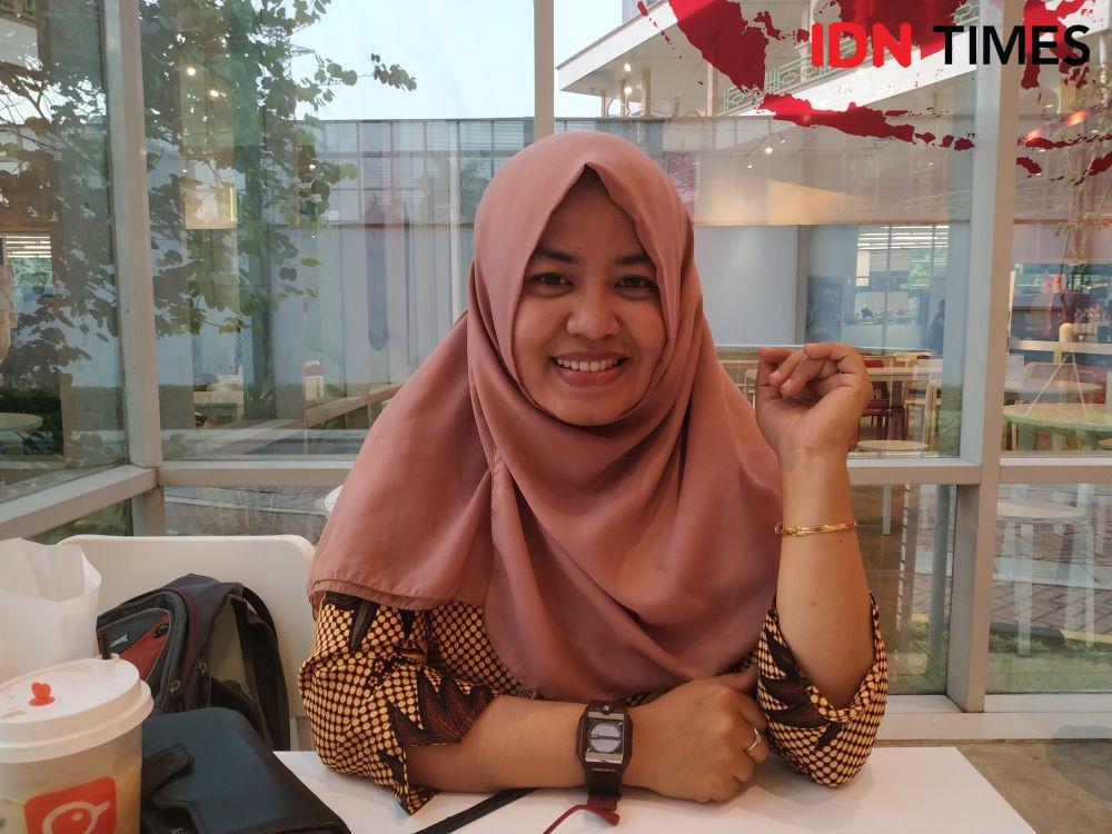 Dian Es Anggraeni,  Anggota Saber. 4 Desember 2019. IDN Times/Klara Livia
