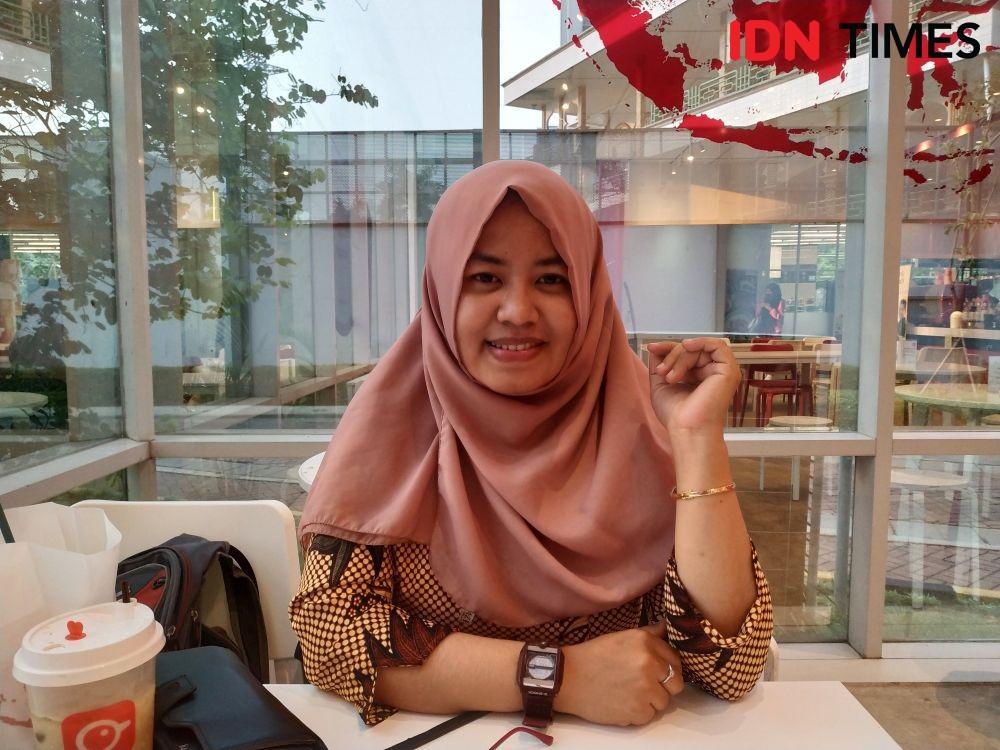 Dian Es Anggraeni,  Anggota Saber. 4 Desember 2019. IDN Times/Klara Livia
