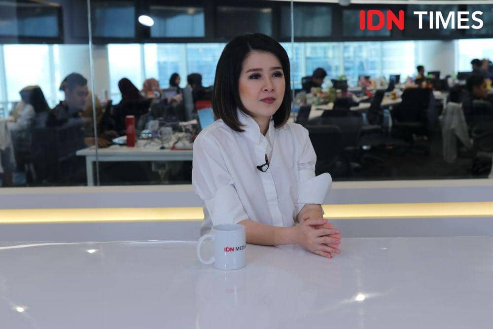 Grace Natalie (Ketum PSI) dalam acara Perempuan Bicara Part II Partai Millenial Bicara Kekerasan Terhadap Perempuan di IDN Media HQ pada tanggal 9 Desember 2019 (IDN Times/Arief Kharisma Putra)