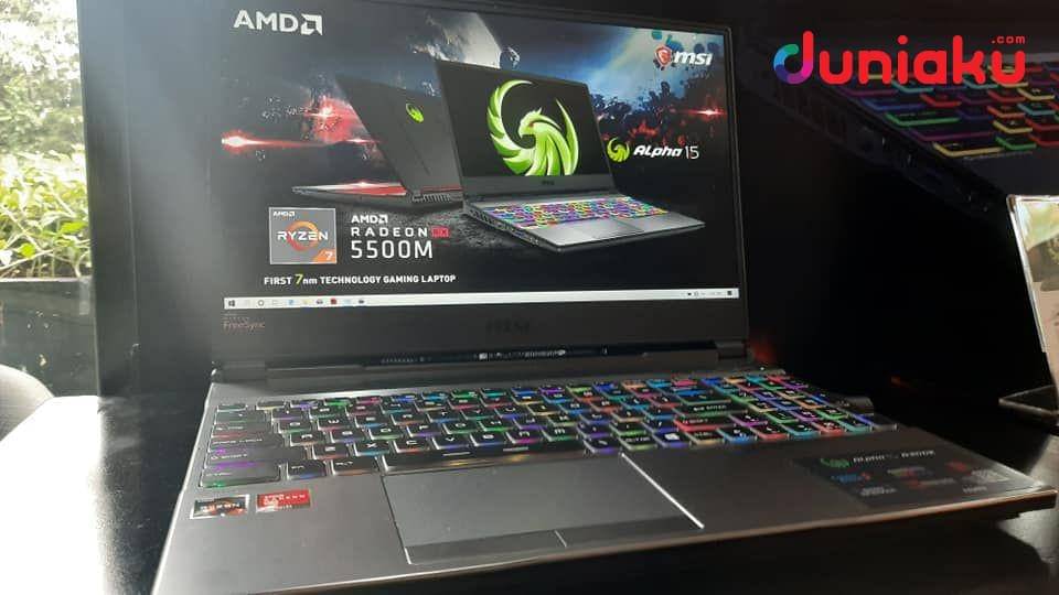 Laptop MSI Alpha 15. duniaku.com/Adhitya Daniel