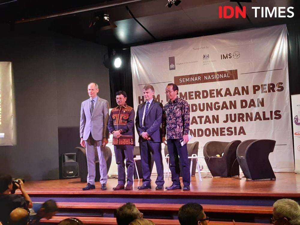 Seminar Nasional, HAM, Kemerdekaan Pers, Perlindungan dan Keselamatan Jurnalis di Indonesia (IDN Times/Anata Siregar)