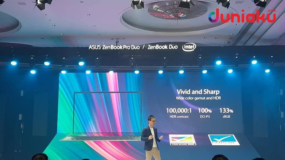 Gamut warna Zenbook Pro Duo yang telah melalui sertifikasi Pantone. duniaku.com/Adhitya Daniel