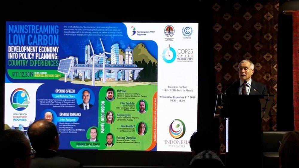 Foto: Pidato Al Gore di Paviliun Indonesia di COP 25, Madrid, 11 Desember 2019/Istimewa