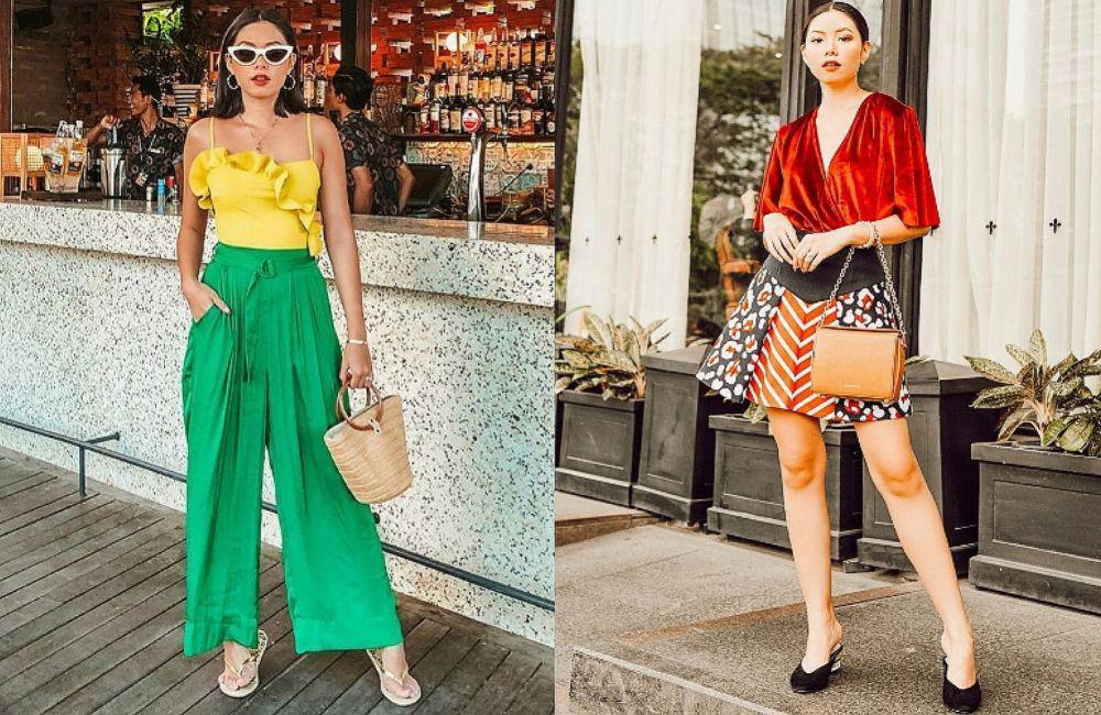 10 Padu Padan Outfit Warna Cerah Olivia Lazuardy, Modis Banget!