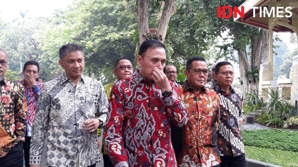 Pengurus PSSI di Istana Merdeka, Jakarta Pusat, Senin 16 Desember 2019 (IDN Times/Teatrika Handiko Putri)