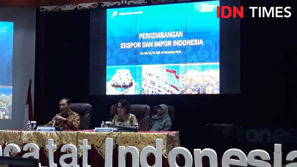 Kepala BPS Suhariyanto memberikan keterangan pers. (IDN Times/Indiana Malia)