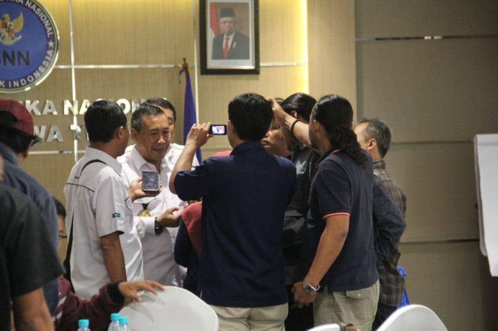 Kepala BNNP Jatim Brigjen Pol Bambang Priyambada saat rilis akhir tahun, Senin (16/12). Dok,Humas BNNP Jatim