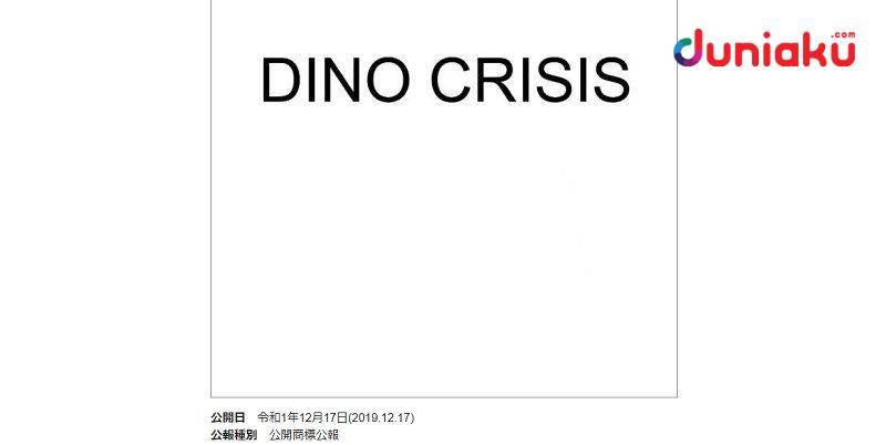 Update trademark Dino Crisis dari Chizai Watch. duniaku.com/Adhitya Daniel