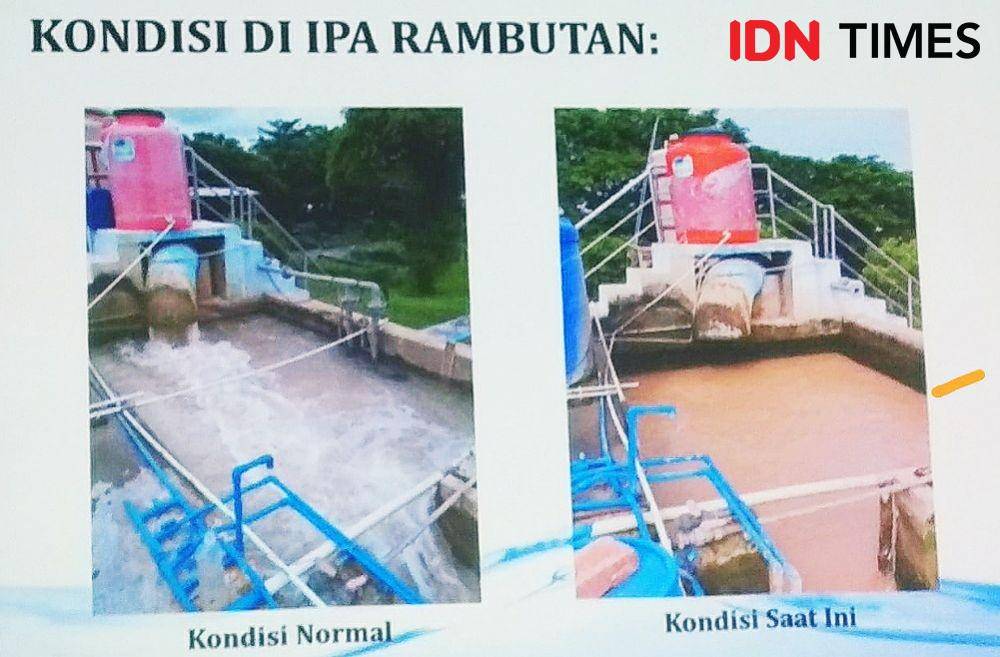 Ilustrasi kondisi IPA PDAM Tirta Musi di Rambutan (IDN Times/Feny Maulia Agustin)