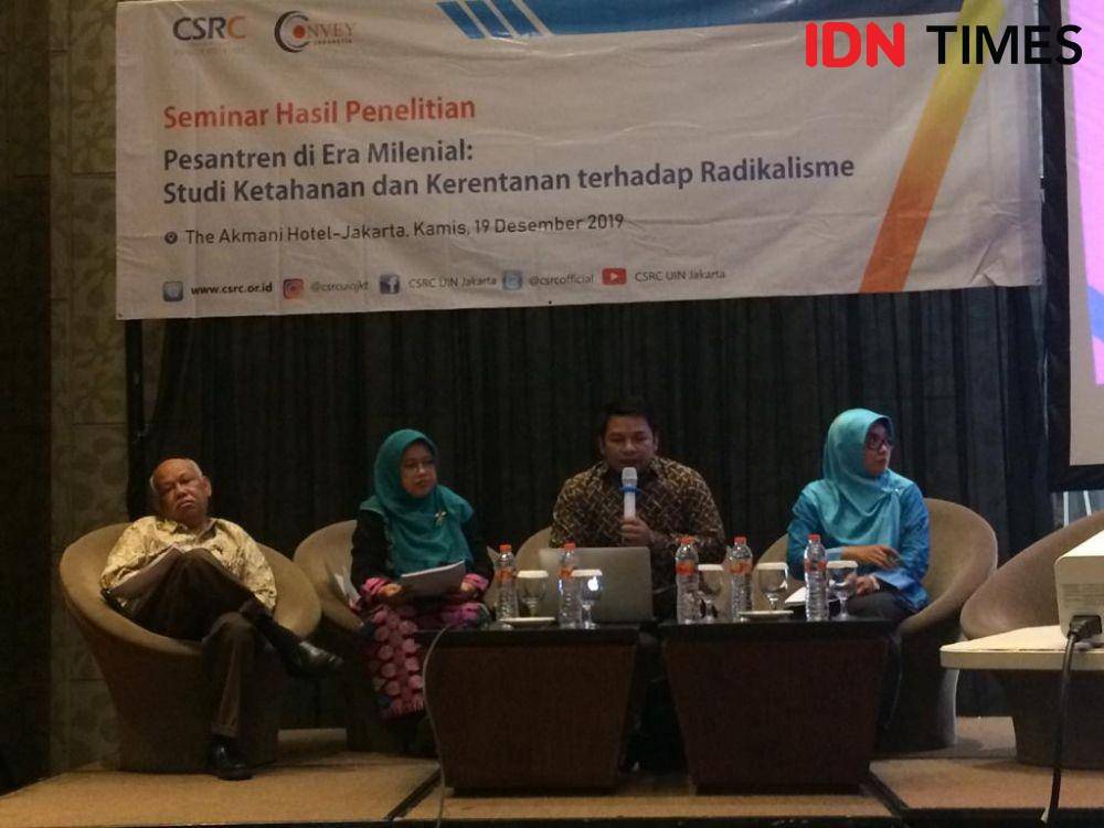 Seminar hasil penelitian pesantren di era millennials: Studi Ketahanan dan Kerentanan terhadap Radikalisme, Jakarta, Kamis (19/12) (IDN Times/Irfan Fathurohman)