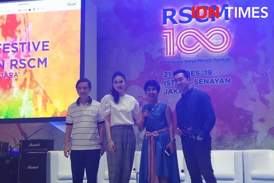 Sandra Dewi dalam acara 100 tahun RSCM. 21 Desember 2019. IDN Times/Klara Livia