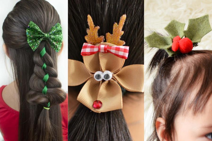 9 Inspirasi DIY Aksesoris Rambut buat ke Pesta Natal, Gemas Banget!