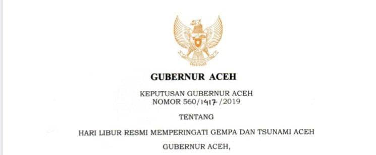 Surat Keputusan Gubernur Aceh (IDN Times/Istimewa)