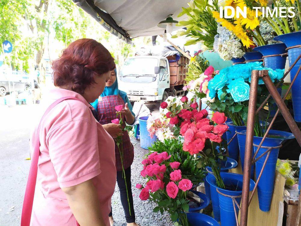 Lapak penjual bunga potong di Kotabaru, Yogyakarta. IDN Times/Siti Umaiyah