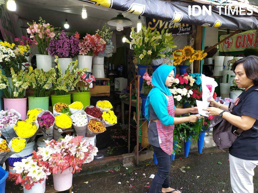 Lapak penjual bunga potong di Kotabaru, Yogyakarta. IDN Times/Siti Umaiyah