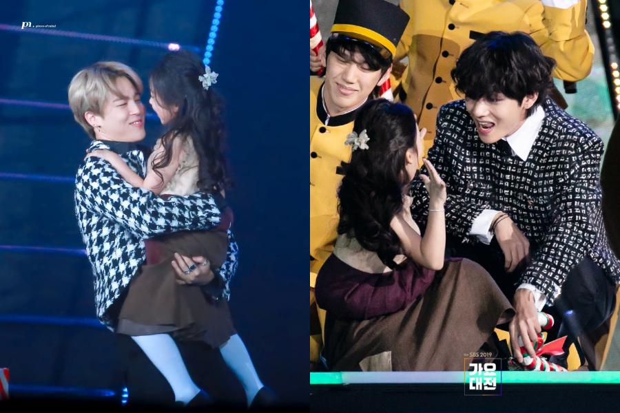 10 Potret BTS Tampil Bersama Aktris Cilik di SBS Gayo Daejeon, Gemas!