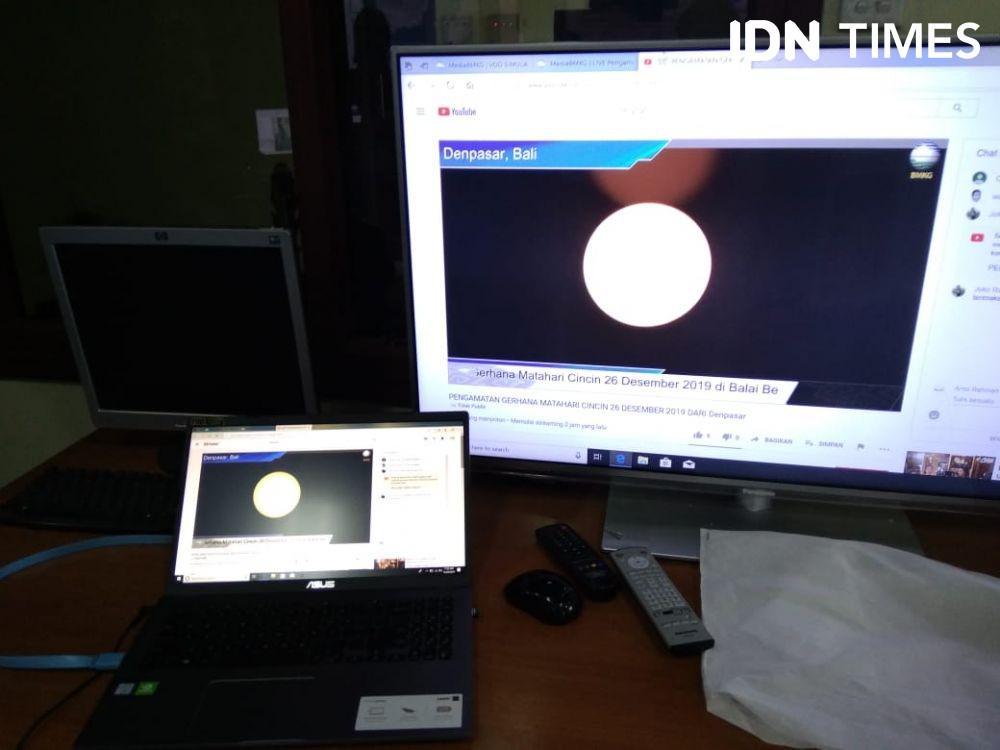 Penampakan Gerhana Matahari Cincin yang Terlihat di Bali