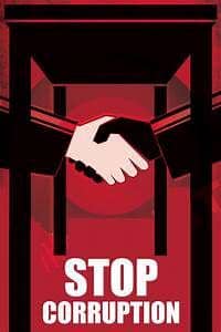 Ilustrasi korupsi. CORRUPTION POSTER