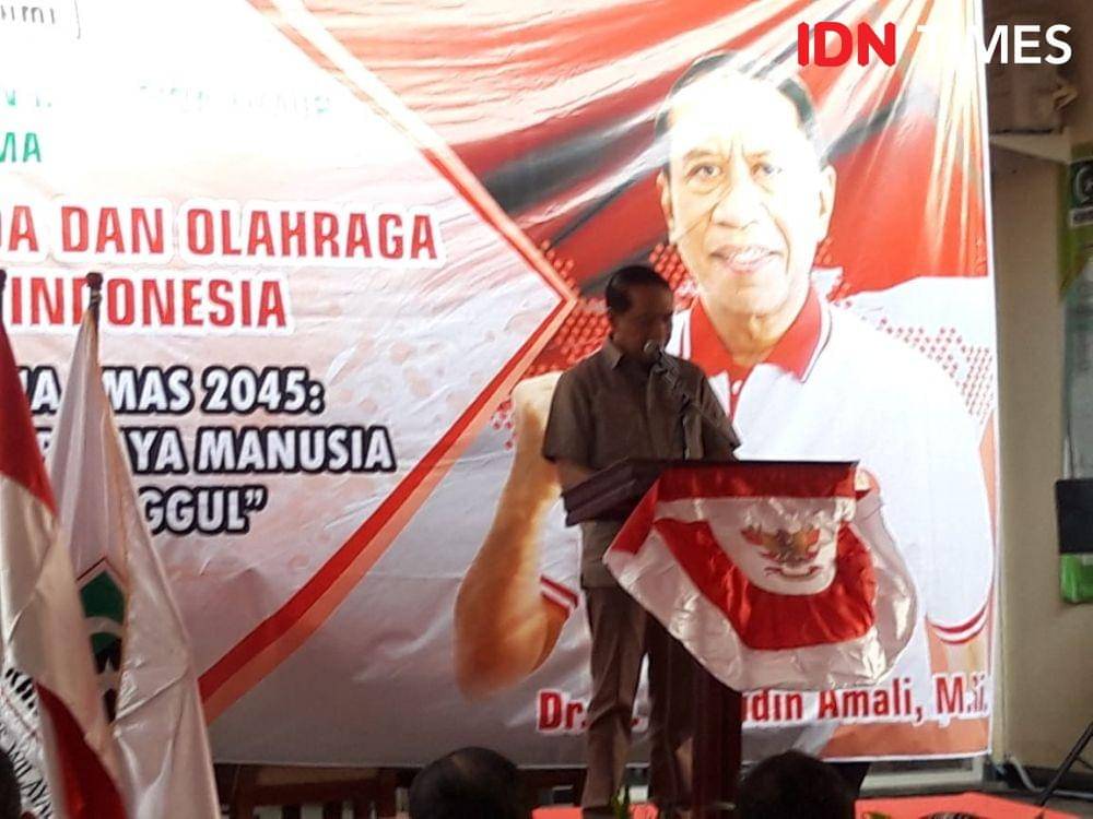 Menteri Pemuda dan Olahraga Zainudin Amali saat diskusi di KAHMI Jatim, Sabtu (28/12). IDN Times/Fitria Madia