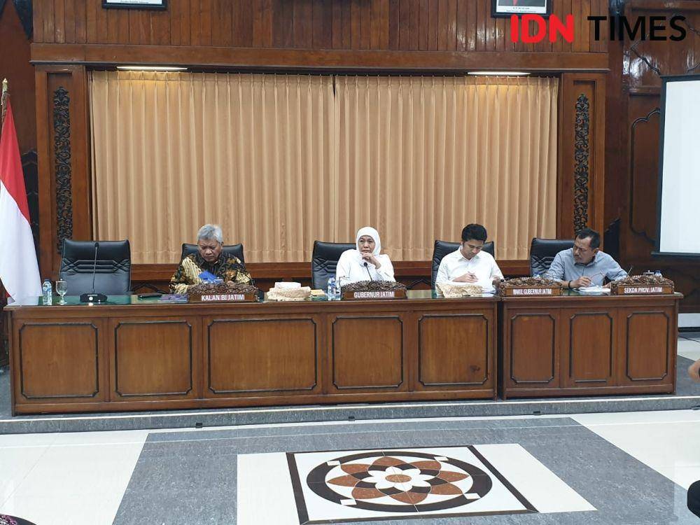 Konferensi Pers akhir tahun 2019 dan outlook prioritas 2020 Pemprov Jawa Timur (IDN Times/Vanny El Rahman)