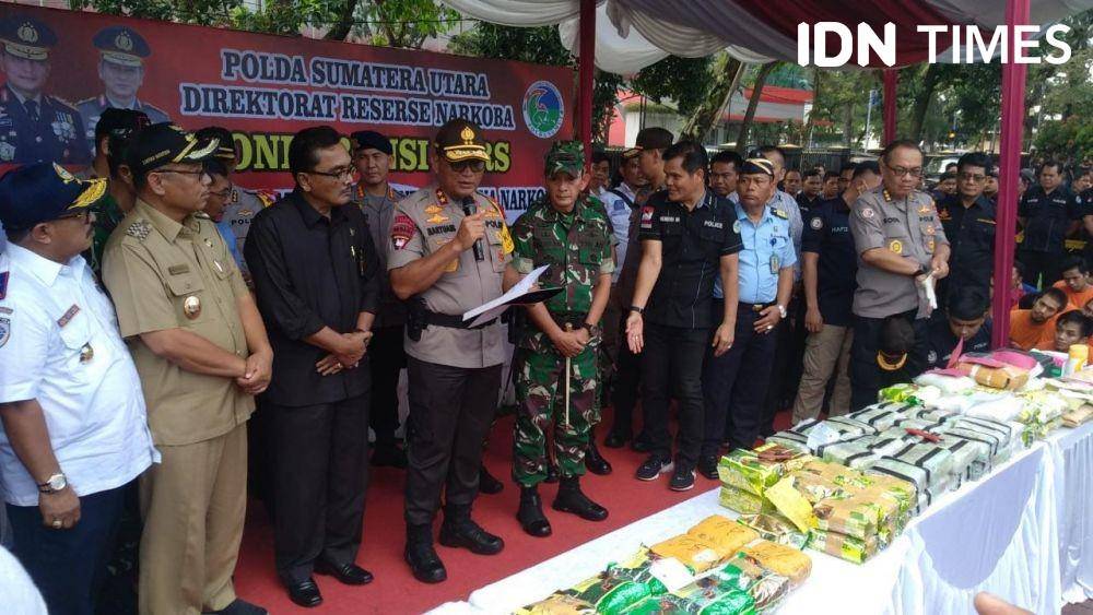 Kapolda Sumut berbicara soal narkoba (IDN Times/Fadli Syahputra)