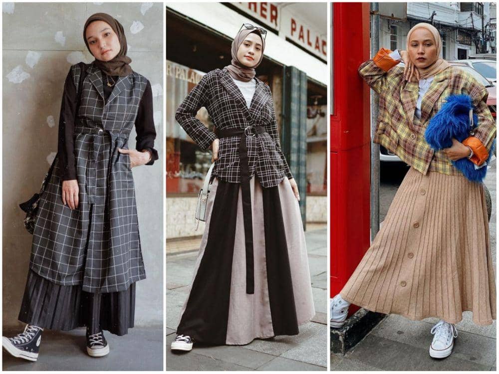 10 Ide Mix Match Hijab & Plaid Outer ala Fashion Influencer, Modis!