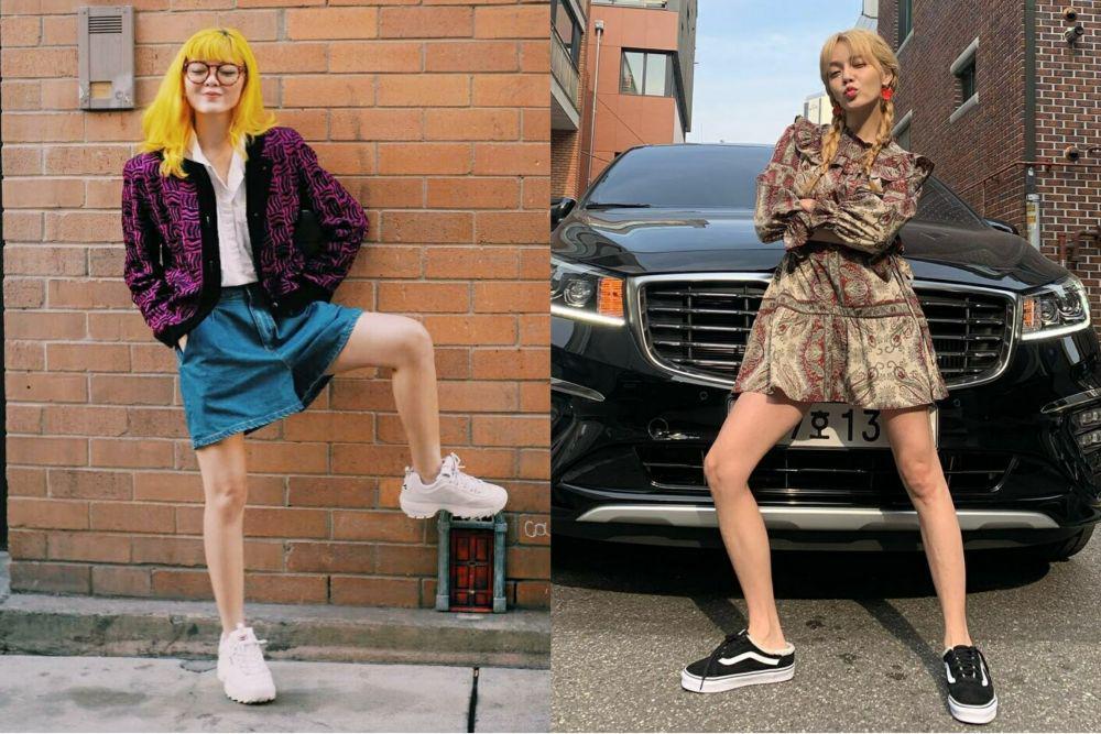 Hampir Serupa, 12 Gaya Ceria Sonia Eryka dan Jimin AOA