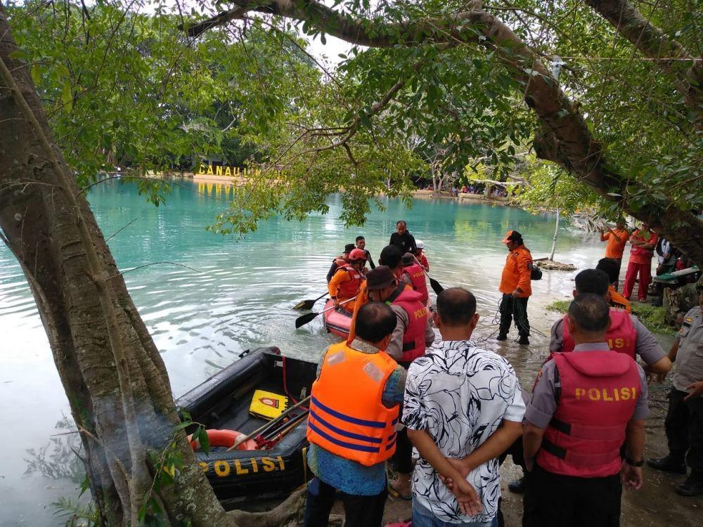 Jenazah Anto ditemukan setelah debit air Danau Linting dikurangi (Istimewa)