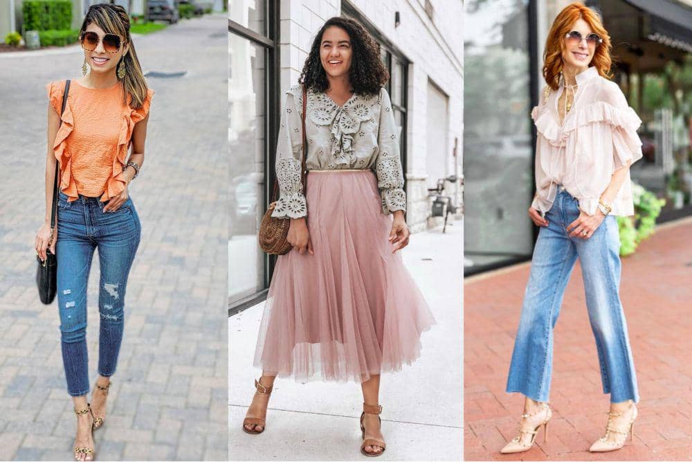10 Inspirasi Fashion Pakai Ruffle Top, Tampilan Girly & Stylish!