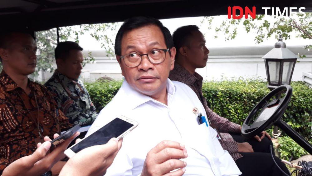Sekretaris Kabinet Pramono Anung di Kompleks Istana Negara, Jakarta Pusat, Senin 6 Januari 2020 (IDN Times/Teatrika Handiko Putri)