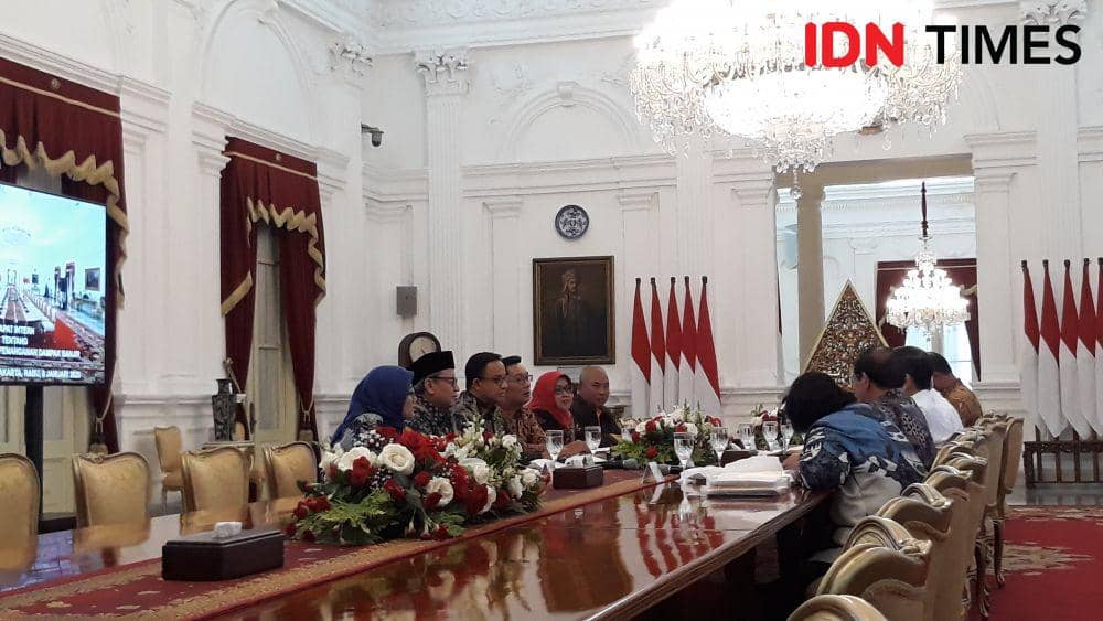 Rapat terbatas di Istana Merdeka, Jakarta Pusat, Rabu 8 Januari 2020 (IDN Times/Teatrika Handiko Putri)